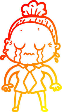 Bir insan tarafından çizilmiş, ağlayan bir karikatür çizimi.