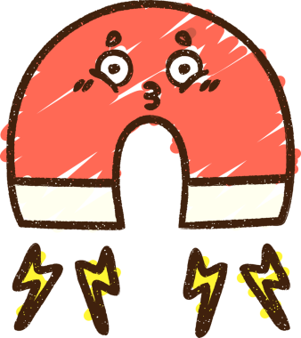 Bir insan tarafından çizilen mıknatıs tebeşiri