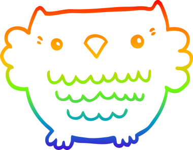 bir insan tarafından çizilmiş bir baykuşun çizimi.