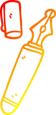 Bir insan tarafından çizilmiş olan çizgi film dolmakalemi.