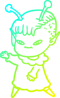 Bir insan tarafından çizilmiş, soğuk bir çizgi roman çizimi.