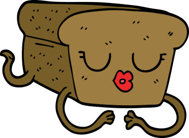 Bir insan tarafından çizilmiş bir ekmek karalaması.