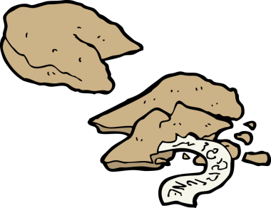 bir insan tarafından çizilmiş fal kurabiyeleri.