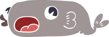 Bir insan tarafından çizilmiş bir balık karalaması.