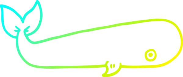 Bir insan tarafından çizilmiş karikatür deniz balinası çizimi.