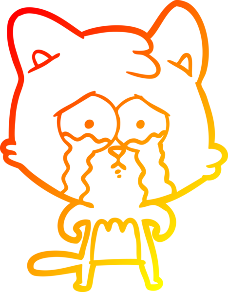 Bir insan tarafından çizilmiş, ağlayan bir karikatür çizimi.