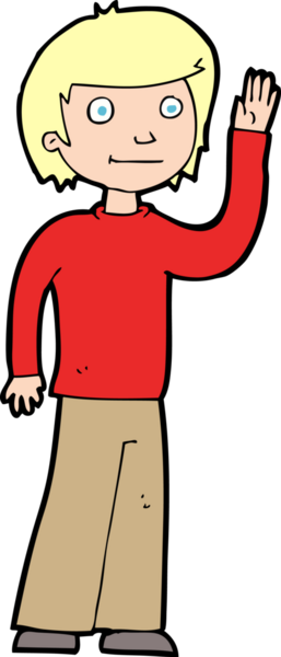 Bir insan tarafından çizilmiş çizgi film dostu çocuk.