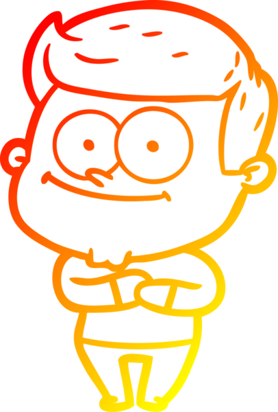 Bir insan tarafından çizilmiş mutlu bir adamın çizgi çizimi.