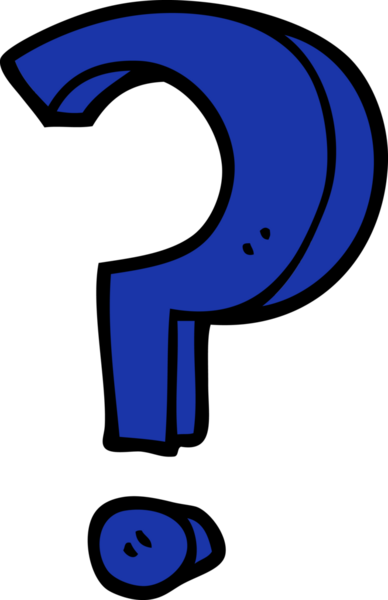 Bir insan tarafından çizilmiş soru işareti.