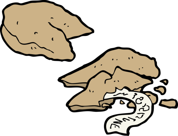 bir insan tarafından çizilmiş fal kurabiyeleri.