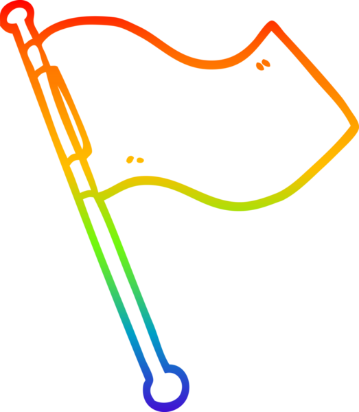 Bir insan tarafından çizilmiş beyaz bir bayrağın çizimi.