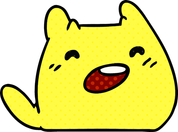 Bir insan tarafından çizilmiş Kawaii uzaylı evcil hayvanının serbest çizimi.