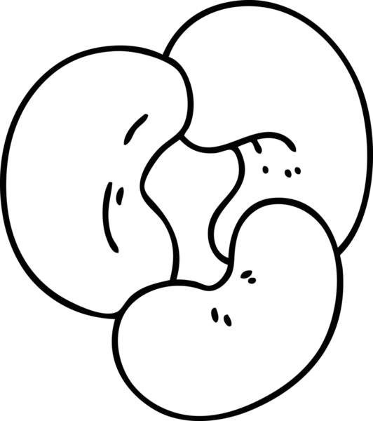 Bir insan tarafından çizilmiş çerez için sağlıklı fındık ve çinko.