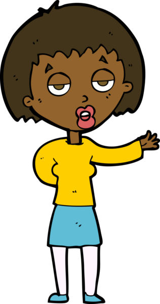 Bir insan tarafından çizilmiş, sıkılmış bir kadın.