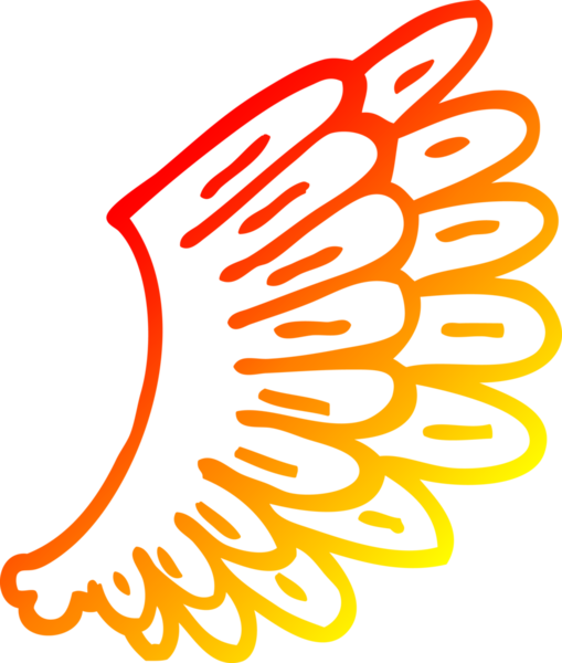 Bir insan tarafından çizilmiş karikatür melek kanatları.