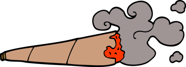 Bir insan tarafından çizilmiş karalama sigarası.