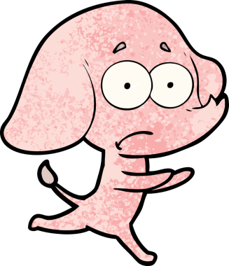 bir insan tarafından çekilen, güvenilmez bir fil çizgi filmi.