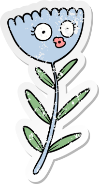 Bir insan tarafından çizilen çiçek dansının sıkıntılı çıkartması.