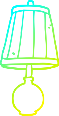 Bir insan tarafından çizilmiş bir çizgi film masa lambası çizimi.