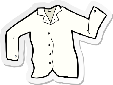 Bir insan tarafından çizilmiş bir karikatür gömleğinin çıkartması.