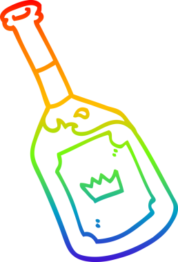 gökkuşağı gradyanı çizimi bir insan tarafından çizilmiş alkollü bir çizgi.