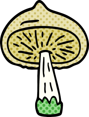 Bir insan tarafından çizilmiş karalama mantarı.