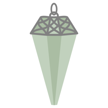 Bir insan tarafından çizilmiş sihirli kolye.