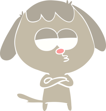 Bir insan tarafından çizilmiş düz renkli çizgi film.