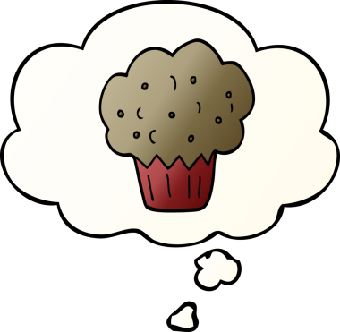 Düşünce baloncuklu çizgi film keki bir insan tarafından çizilmiş.