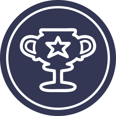 kupa dairesel simgesi bir insan tarafından çizilmiş.