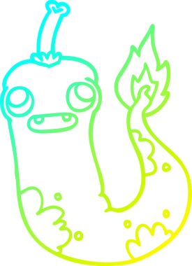 Bir insan tarafından sıcak ve soğuk çizilmiş bir çizgi film çizimi.