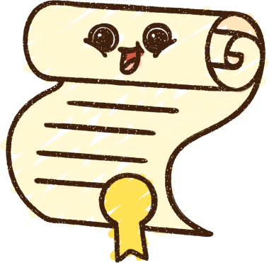 Bir insan tarafından çizilmiş Sertifika Tebeşiri