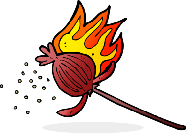 Bir insan tarafından çizilmiş gelincik çiçeği.