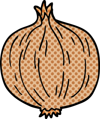 Bir insan tarafından çizilmiş karalama soğanı.