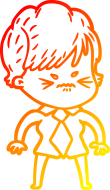 Bir insan tarafından çizilmiş karikatür çizimi.