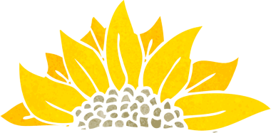 Bir insan tarafından çizilmiş karikatür çiçeği