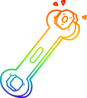 Gökkuşağı gradyan çizgi çizimi Bir insan tarafından çizilen fındık dönen çizgi anahtarı