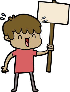 Bir insan tarafından çizilmiş gülen çocuk.