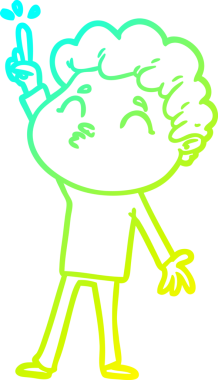 Bir insan tarafından çizilmiş soğuk çizgi film karakteri çizimi.