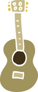 Bir insan tarafından çizilmiş karalama gitarı.