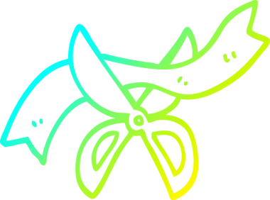 Bir insan tarafından çizilmiş bir karikatür seremonisinin soğuk gradyan çizgisi.