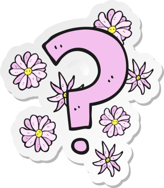 Bir insan tarafından çizilmiş bir soru işaretinin çıkartması.