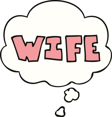 Bir insan tarafından çizilmiş düşünce baloncuklu çizgi film kelimesi