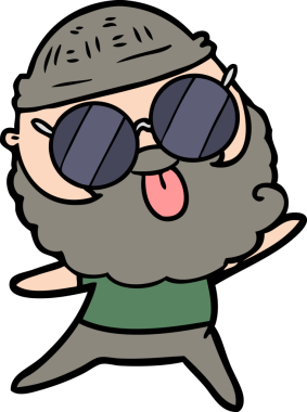 Bir insan tarafından çizilmiş sakallı bir adam.