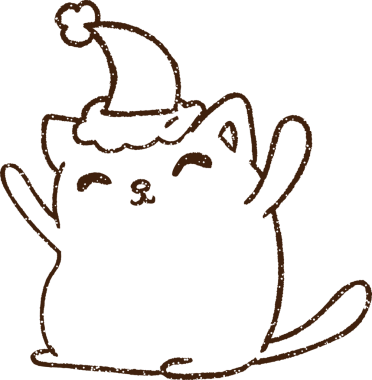 Noel Kedi Kömürü Bir insan tarafından çizilmiş