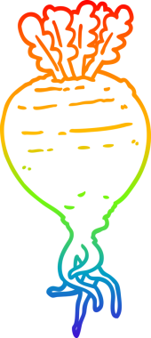 Bir insan tarafından çizilmiş karikatür kökü bitkisinin çizimi