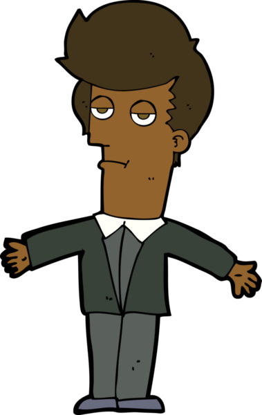 Bir insan tarafından çizilmiş sıkıcı bir çizgi film.