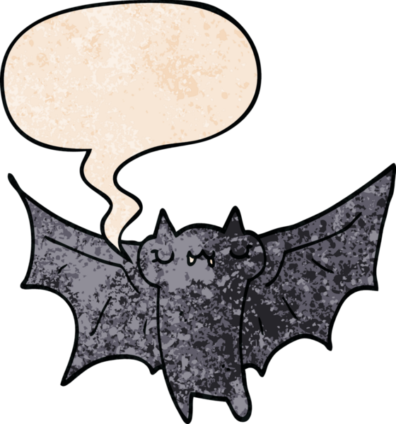 Bir insan tarafından çizilmiş eski dokuda konuşma baloncuğu olan şirin bir cadılar bayramı sopası.