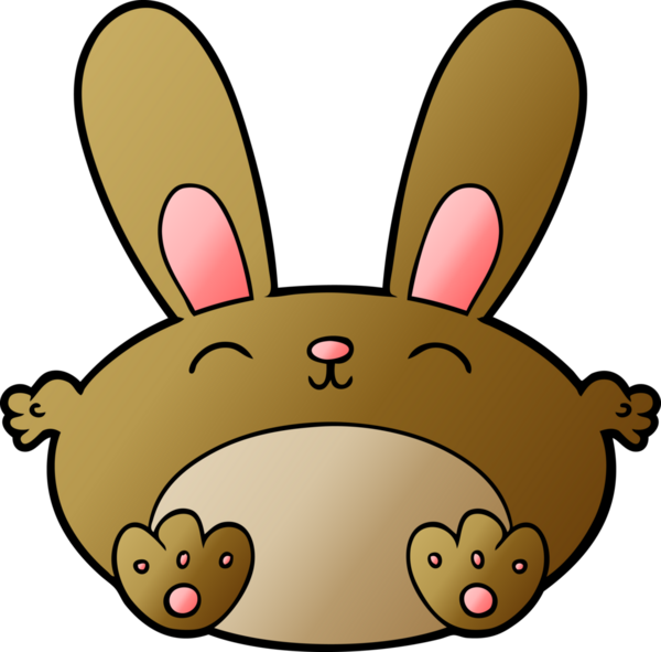 Bir insan tarafından çizilmiş çizgi film tavşanı