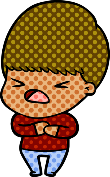 Çizgi film bir insan tarafından çizilmiş stresli adam